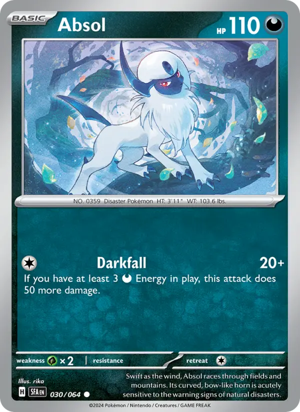 Absol Common Pokemon card #030 from Shrouded Fable