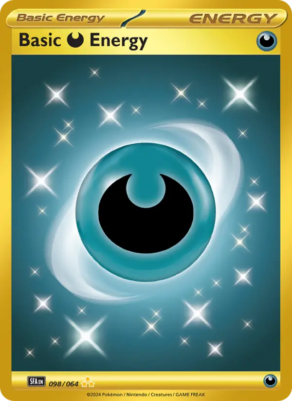 Basic Darkness Energy Hyper rare Pokemon card #098 from Shrouded Fable