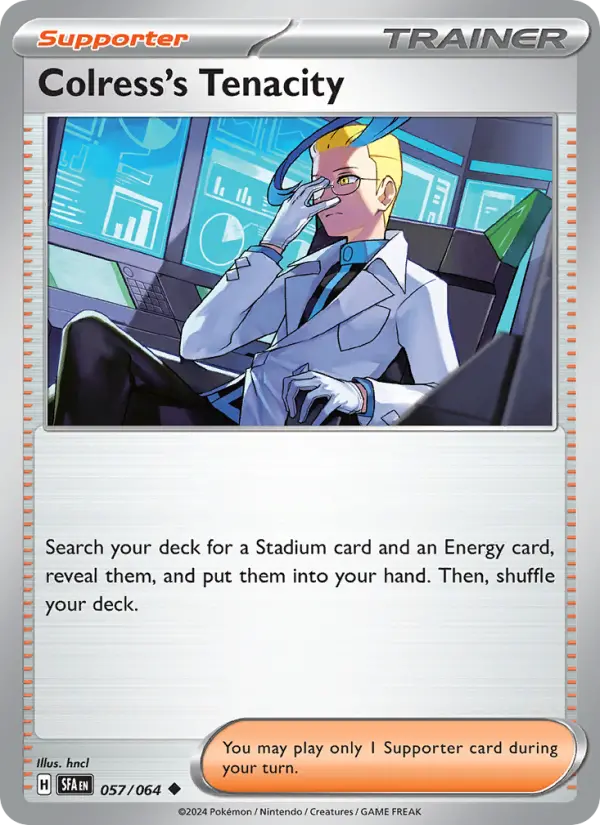 Colress's Tenacity Uncommon Pokemon card #057 from Shrouded Fable