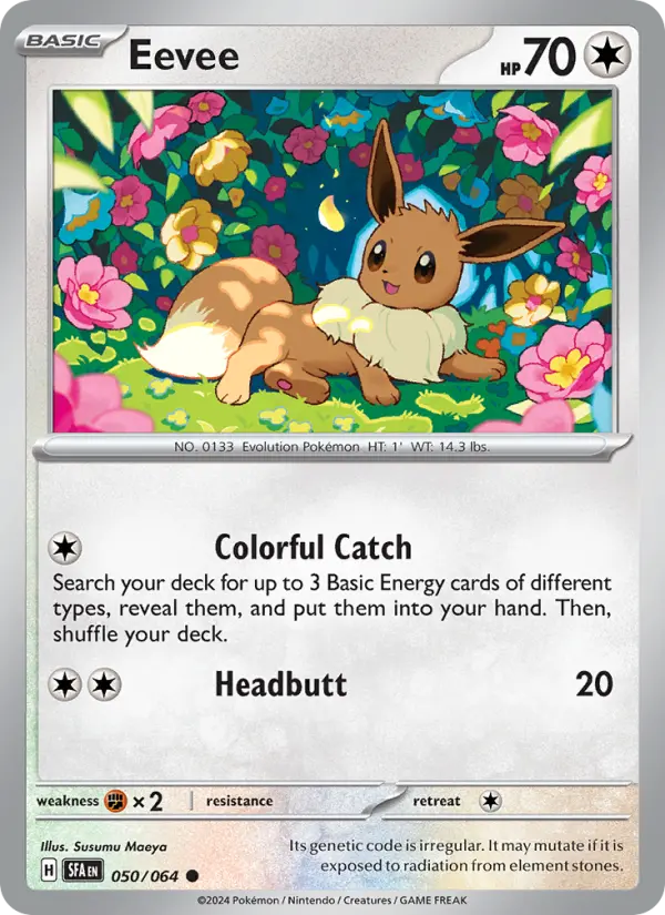 Eevee Common Pokemon card #050 from Shrouded Fable
