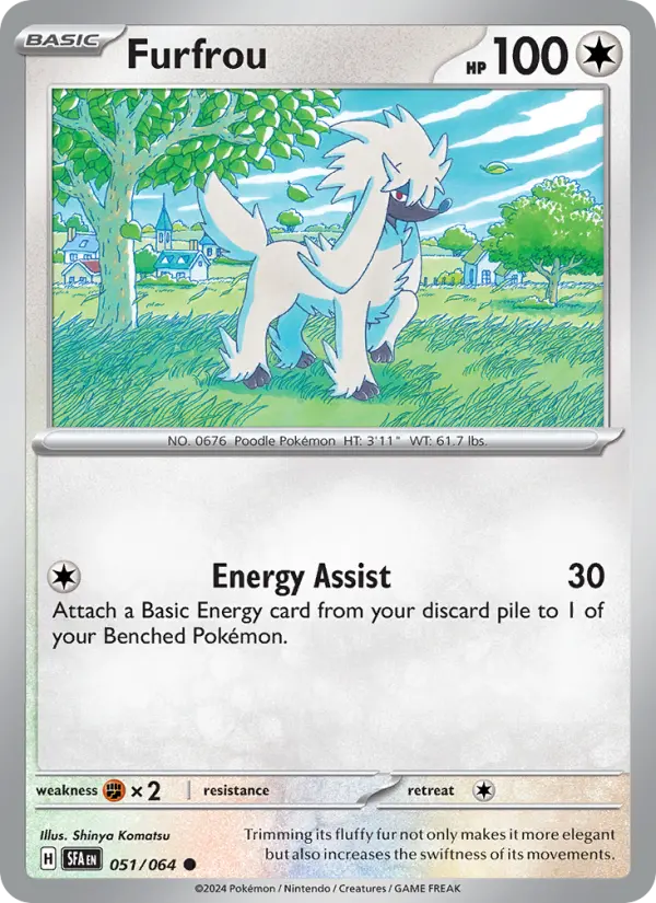 Furfrou Common Pokemon card #051 from Shrouded Fable
