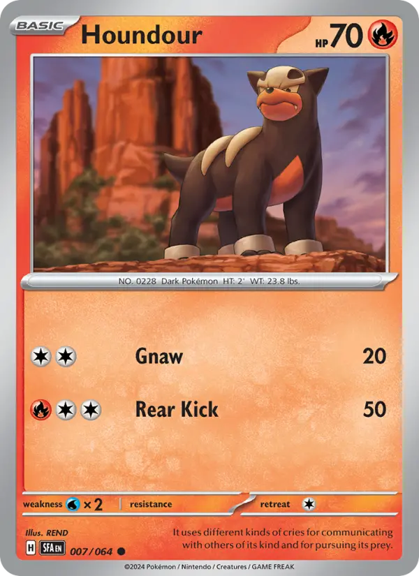 Houndour Common Pokemon card #007 from Shrouded Fable