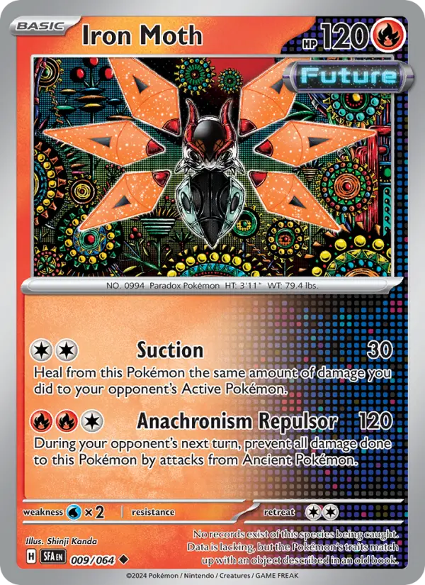 Iron Moth Uncommon Pokemon card #009 from Shrouded Fable