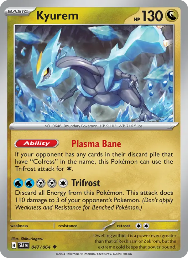 Kyurem Uncommon Pokemon card #047 from Shrouded Fable