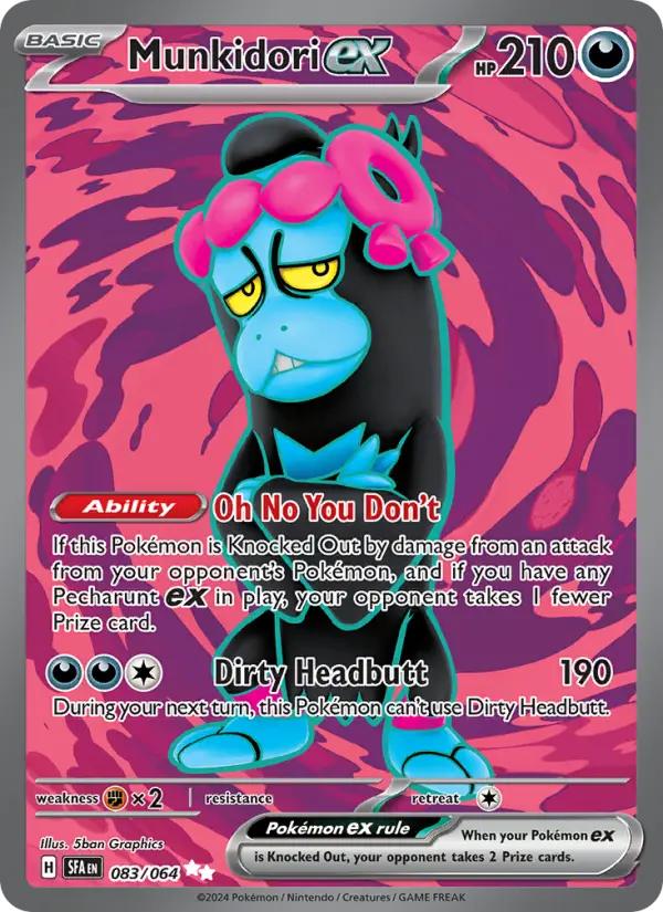 Munkidori ex Ultra Rare Pokemon card #083 from Shrouded Fable