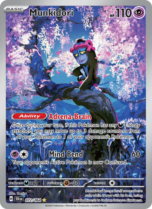 Munkidori Illustration rare Pokemon card #072 from Shrouded Fable