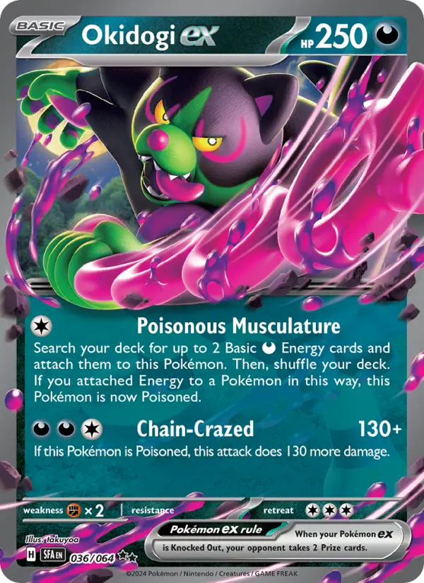 Okidogi ex Double rare Pokemon card #036 from Shrouded Fable