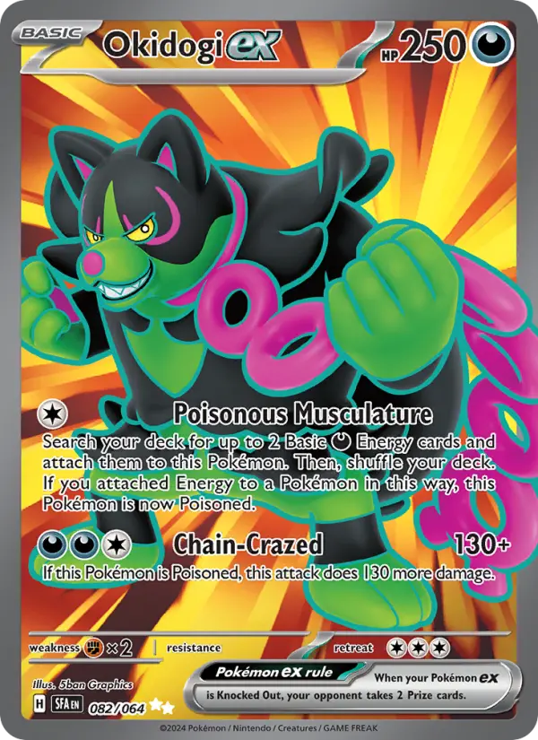 Okidogi ex Ultra Rare Pokemon card #082 from Shrouded Fable