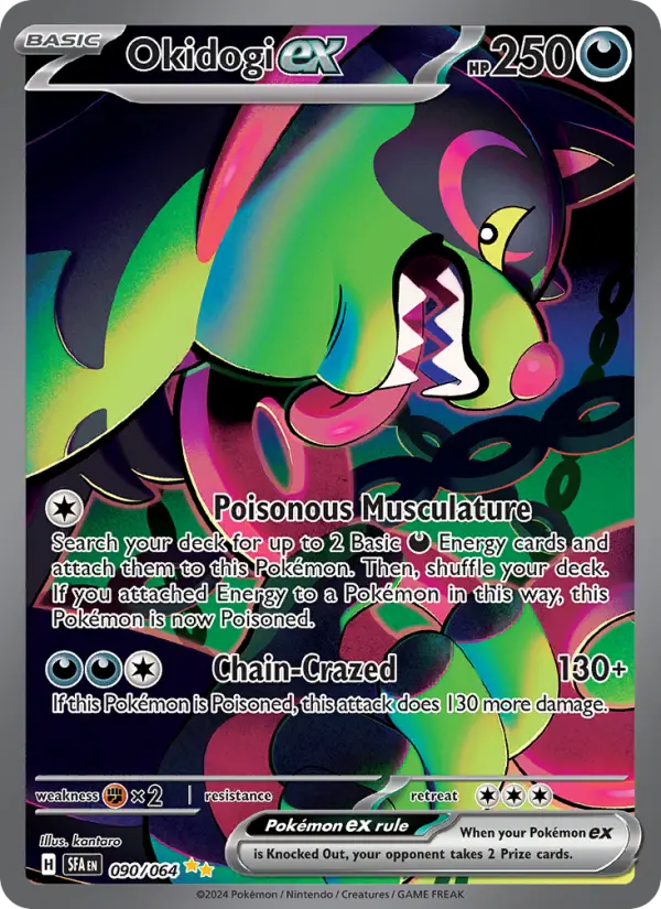 Okidogi ex Special illustration rare Pokemon card #090 from Shrouded Fable