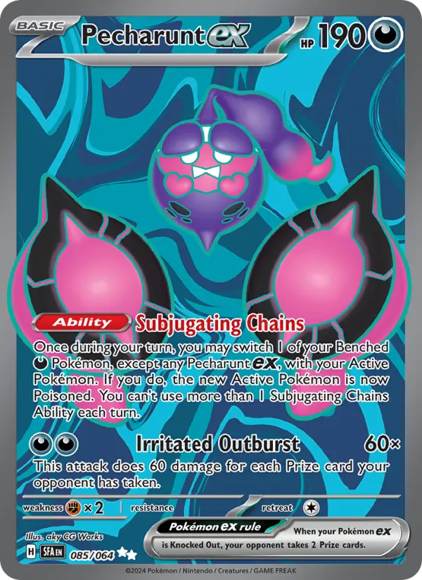 Pecharunt ex Ultra Rare Pokemon card #085 from Shrouded Fable