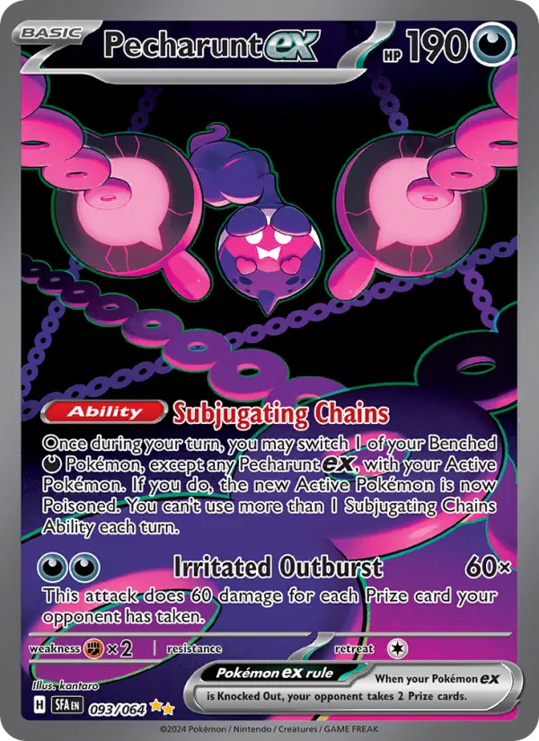 Pecharunt ex Special illustration rare Pokemon card #093 from Shrouded Fable