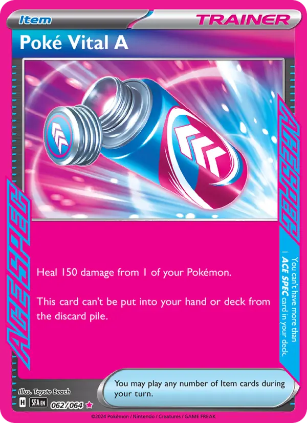 Poké Vital A ACE SPEC Rare Pokemon card #062 from Shrouded Fable