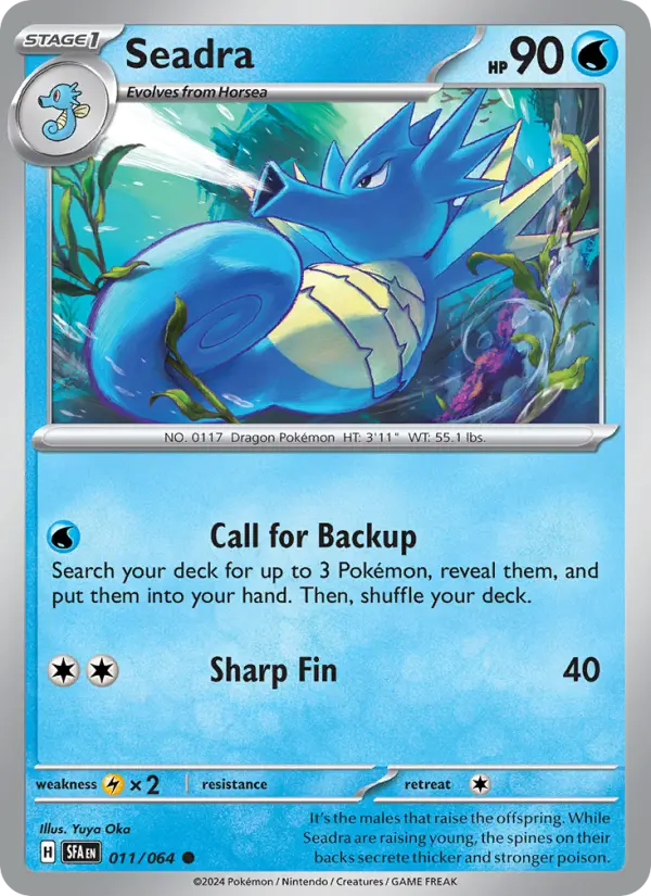 Seadra Common Pokemon card #011 from Shrouded Fable