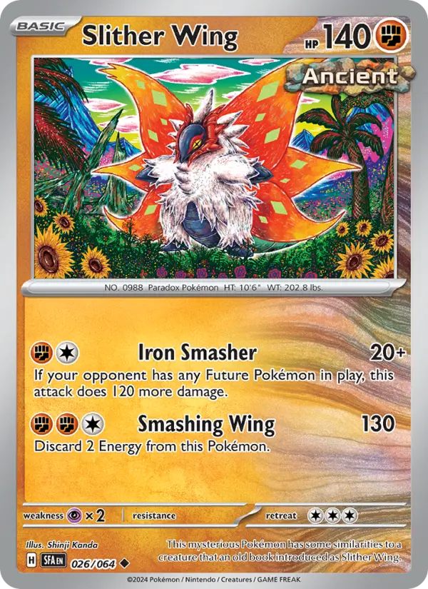 Slither Wing Uncommon Pokemon card #026 from Shrouded Fable