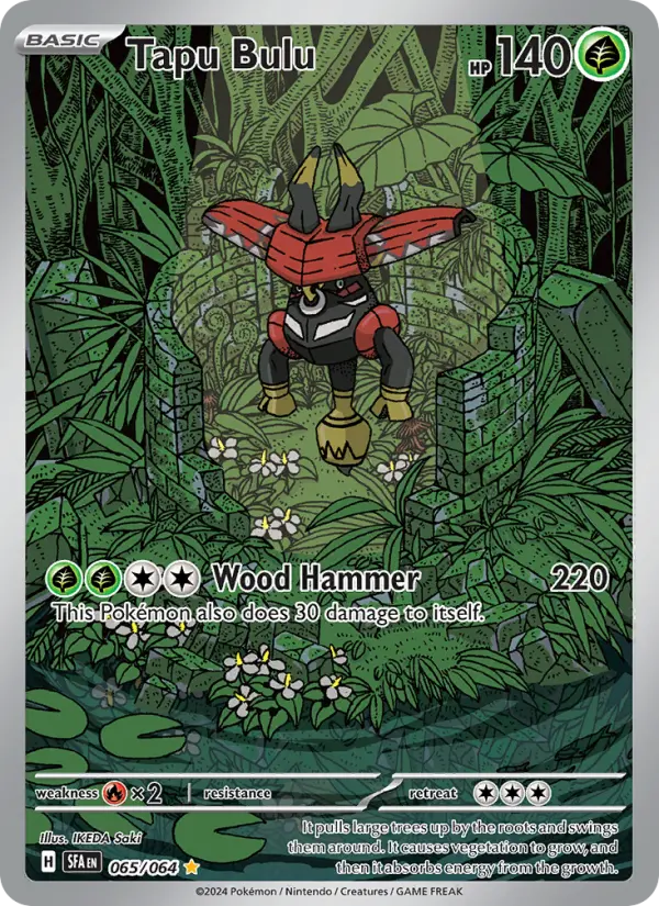Tapu Bulu Illustration rare Pokemon card #065 from Shrouded Fable