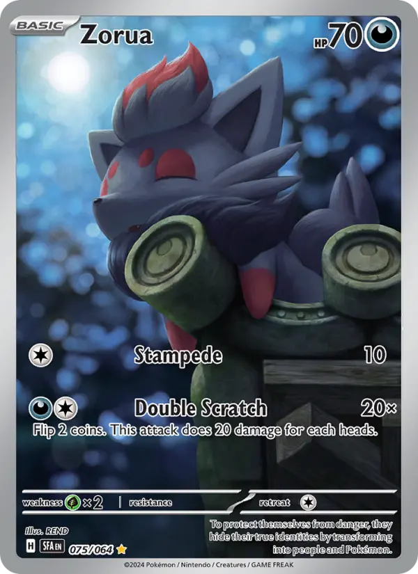 Zorua Illustration rare Pokemon card #075 from Shrouded Fable