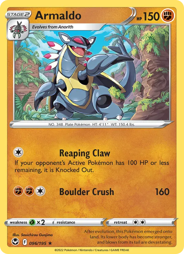 Armaldo Pokemon card artwork