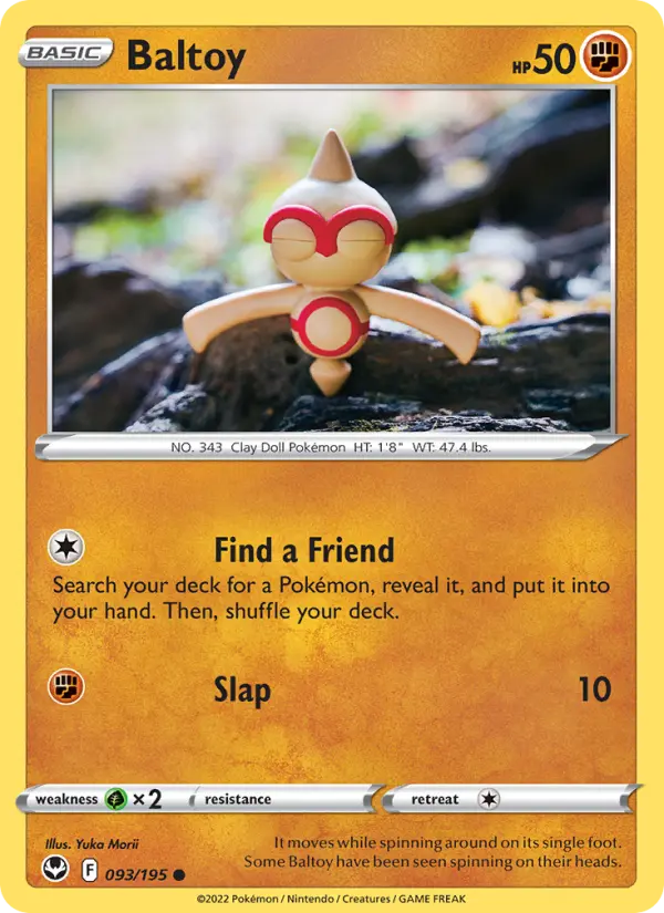 Baltoy Common Pokemon card #093 from Silver Tempest