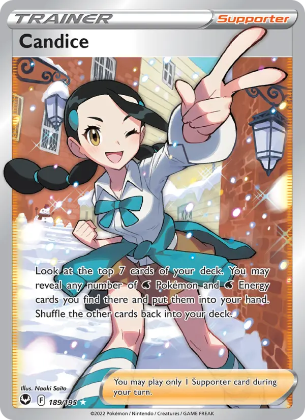 Candice Ultra Rare Pokemon card #189 from Silver Tempest