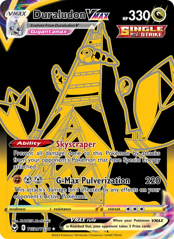 Duraludon VMAX Secret Rare Pokemon card #TG30 from Silver Tempest