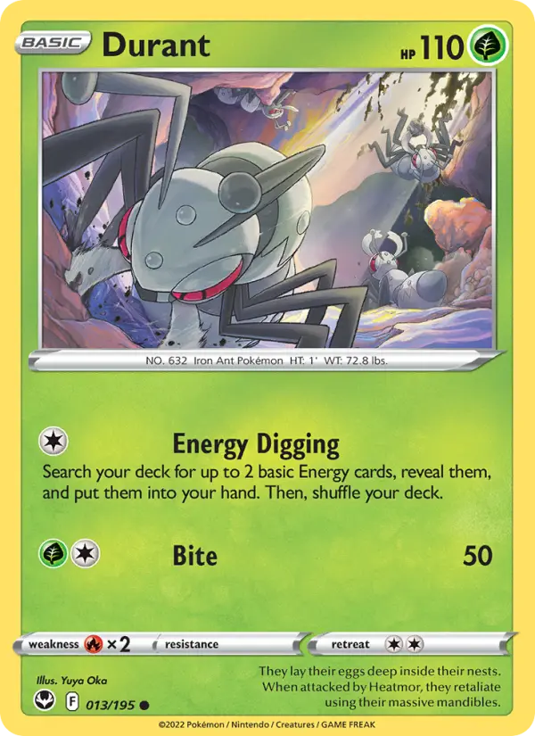 Durant Common Pokemon card #013 from Silver Tempest