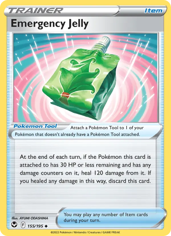 Emergency Jelly Uncommon Pokemon card #155 from Silver Tempest