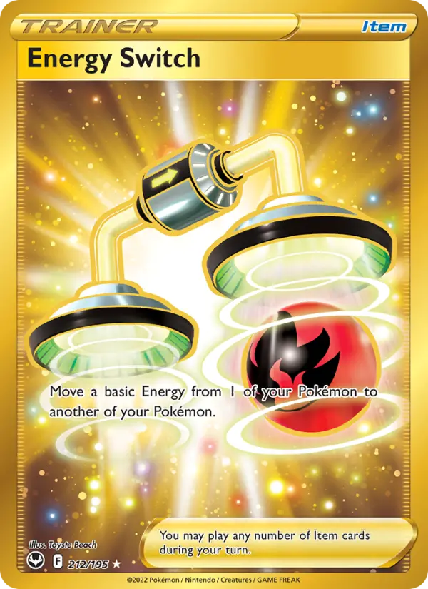 Energy Switch Secret Rare Pokemon card #212 from Silver Tempest