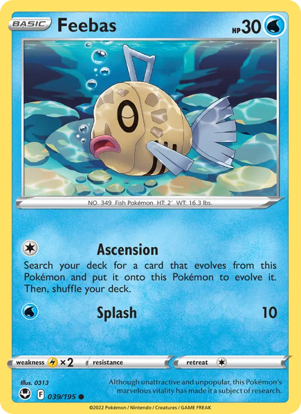 Feebas Common Pokemon card #039 from Silver Tempest