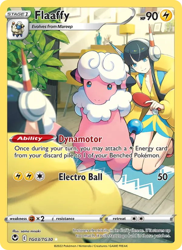 Flaaffy Holo Rare Pokemon card #TG03 from Silver Tempest