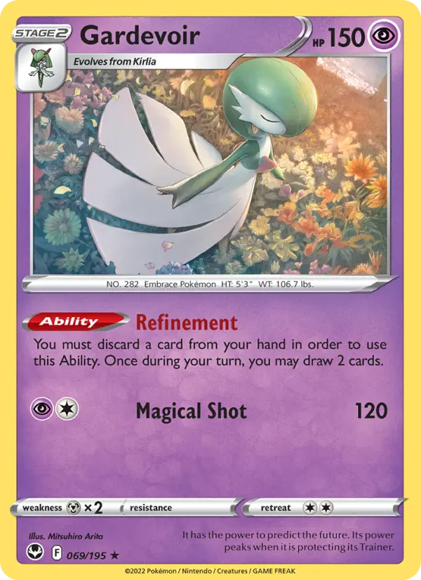 Gardevoir Rare Pokemon card #069 from Silver Tempest