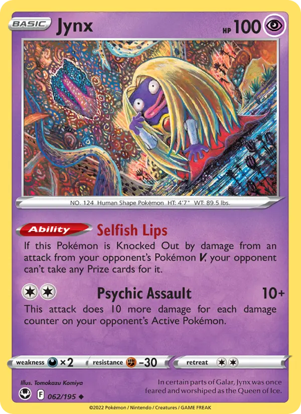 Jynx Uncommon Pokemon card #062 from Silver Tempest