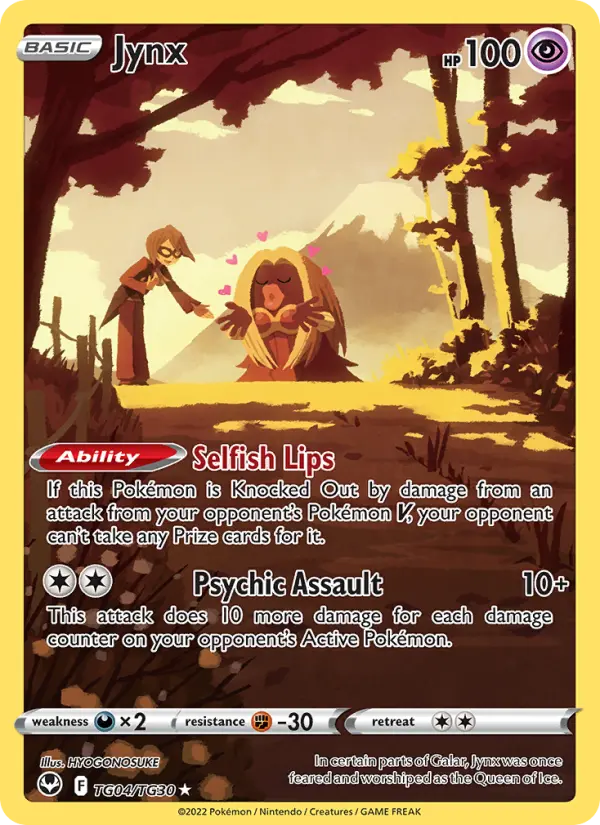 Jynx Holo Rare Pokemon card #TG04 from Silver Tempest