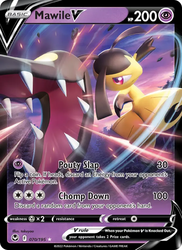 Mawile V Holo Rare V Pokemon card #070 from Silver Tempest