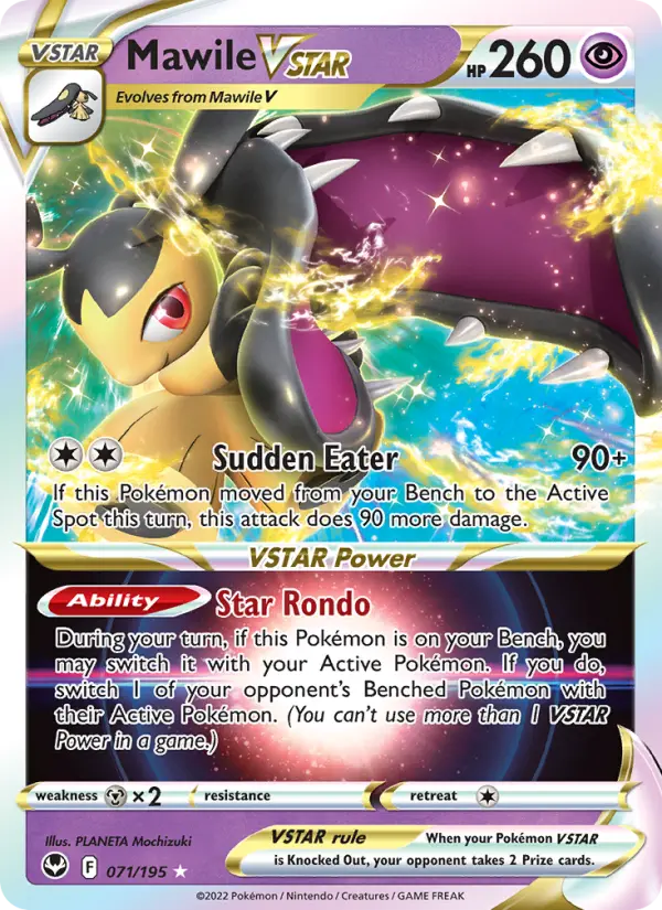 Mawile VSTAR Holo Rare VSTAR Pokemon card #071 from Silver Tempest