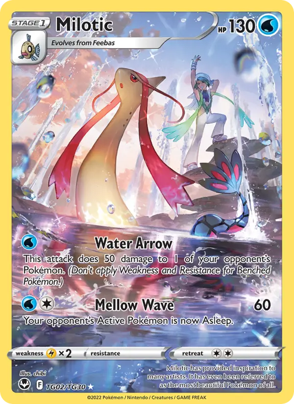 Milotic Holo Rare Pokemon card #TG02 from Silver Tempest