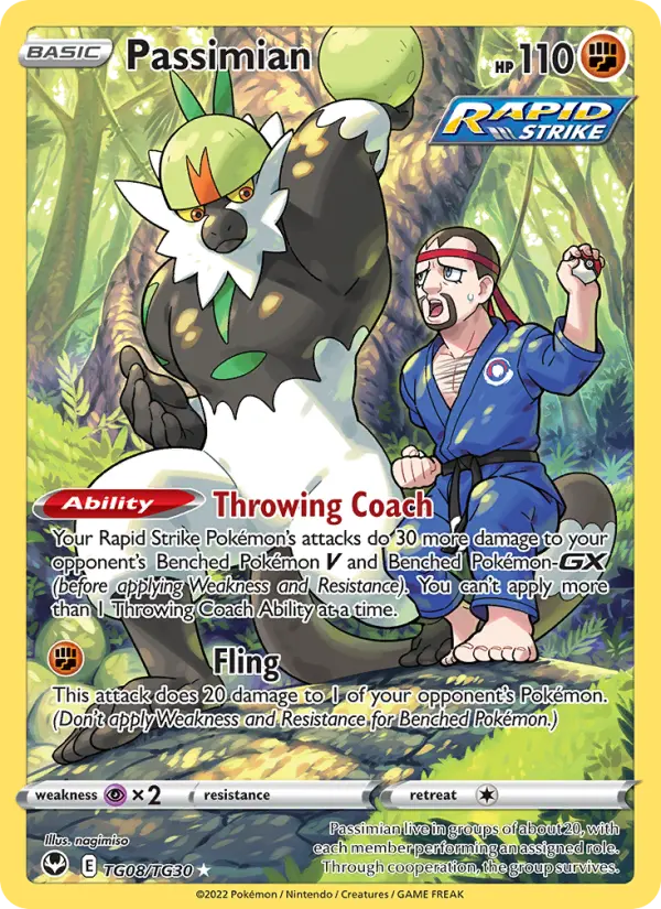 Passimian Holo Rare Pokemon card #TG08 from Silver Tempest