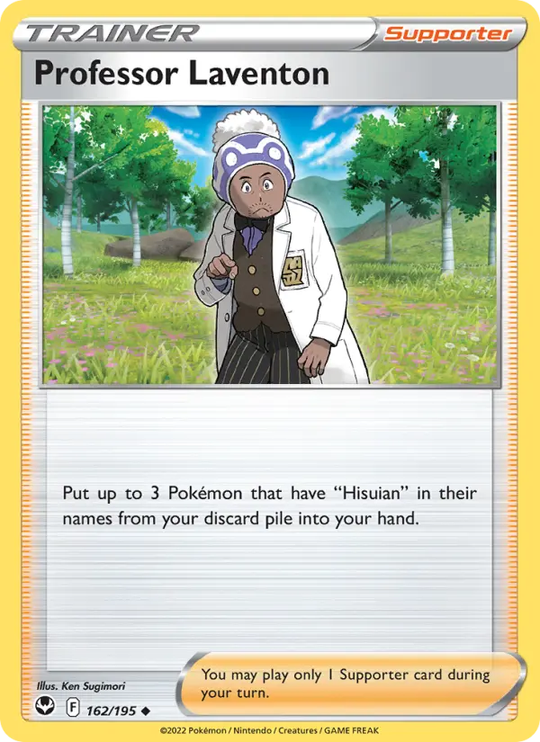 Professor Laventon Uncommon Pokemon card #162 from Silver Tempest