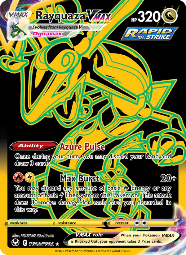 Rayquaza VMAX Secret Rare Pokemon card #TG29 from Silver Tempest