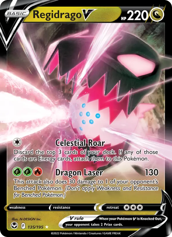 Regidrago Pokemon card artwork