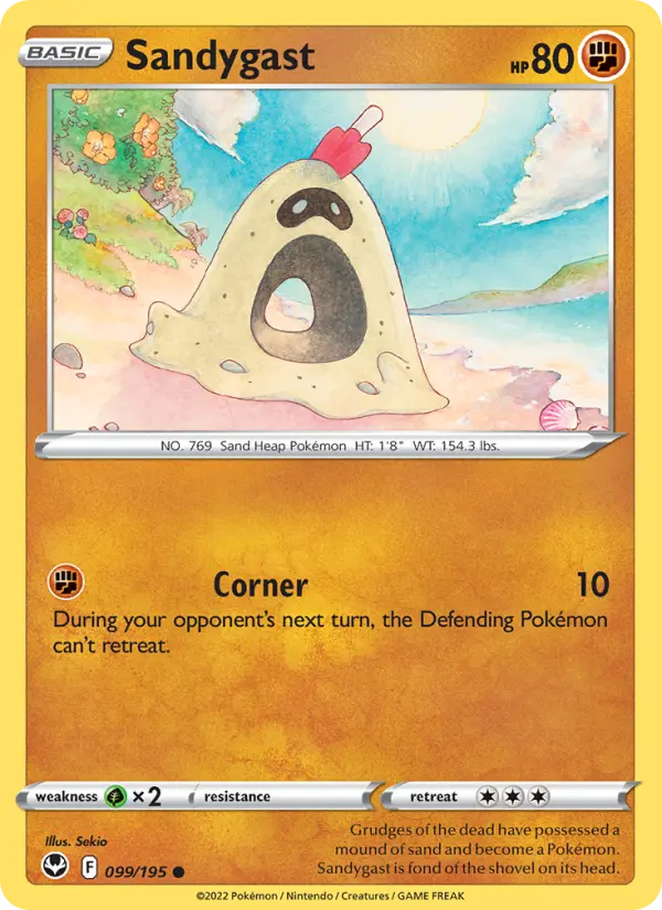 Sandygast Common Pokemon card #099 from Silver Tempest