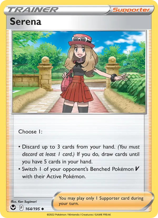 Serena Uncommon Pokemon card #164 from Silver Tempest