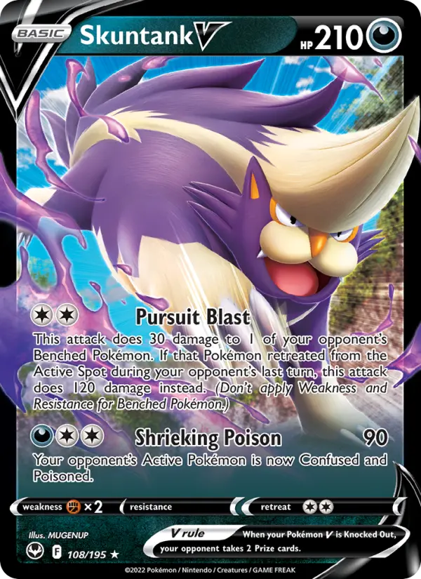 Skuntank Pokemon card artwork