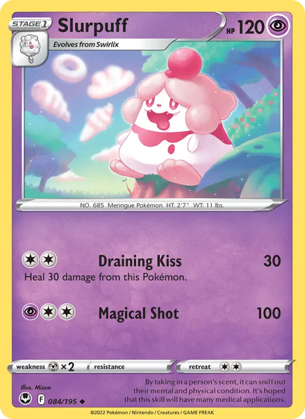 Slurpuff Uncommon Pokemon card #084 from Silver Tempest