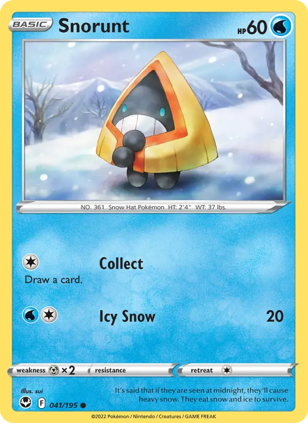 Snorunt Common Pokemon card #041 from Silver Tempest