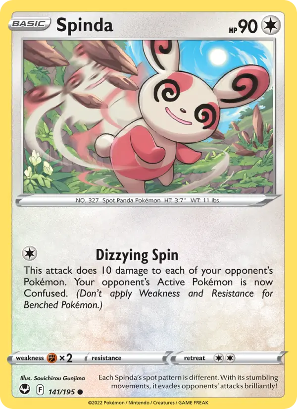 Spinda Common Pokemon card #141 from Silver Tempest