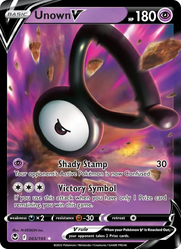 Unown Pokemon card artwork