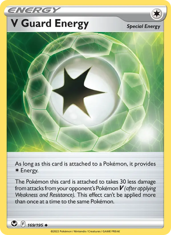 V Guard Energy Uncommon Pokemon card #169 from Silver Tempest