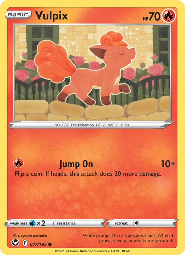 Vulpix Common Pokemon card #017 from Silver Tempest