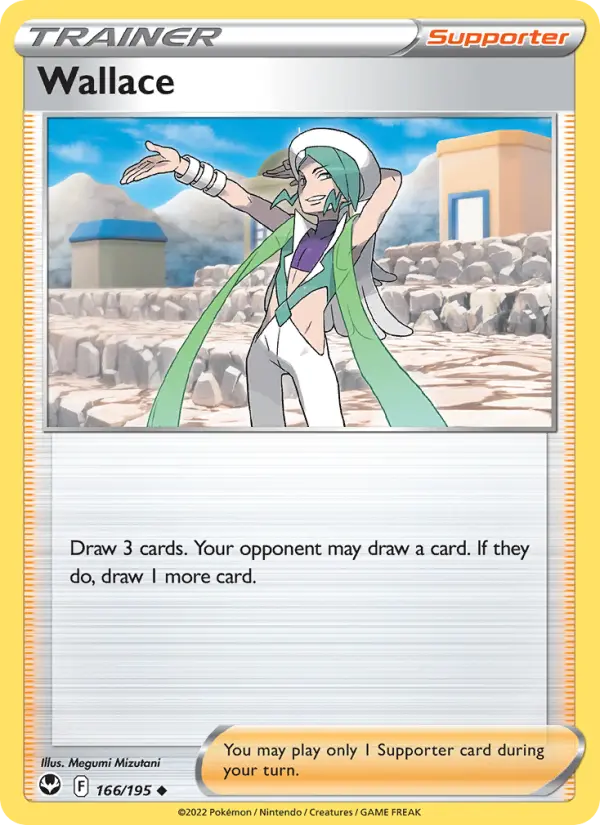 Wallace Uncommon Pokemon card #166 from Silver Tempest
