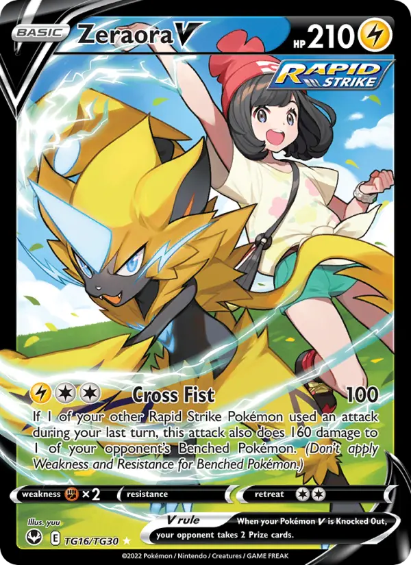 Zeraora V Holo Rare V Pokemon card #TG16 from Silver Tempest